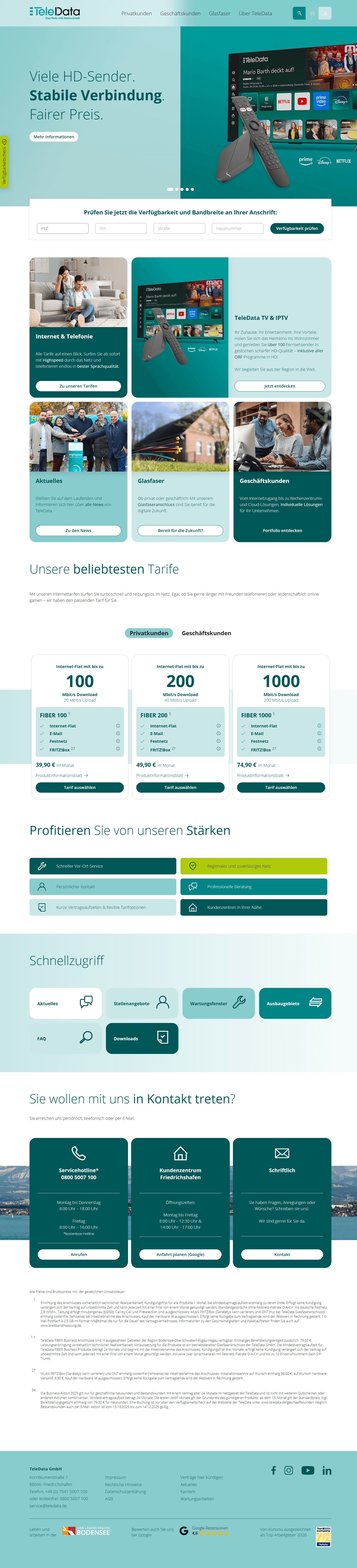Teledata Redesign